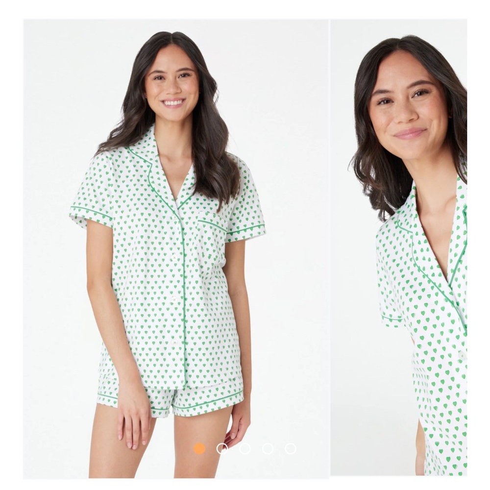 Green Polka Dot Women's Pajama Set‎